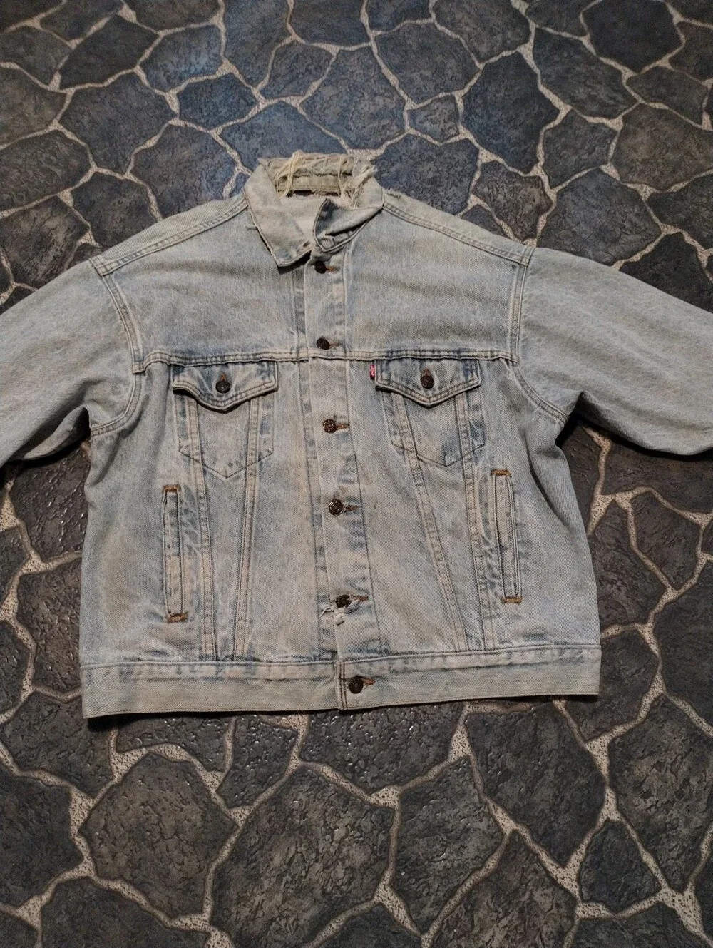 LEVIS Type 3 70507 - 0219 trucker denim jacket Made in USA 80s VINTAGE